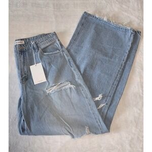 Flying Monkey Light Blue Wide Leg Flare Jeans
